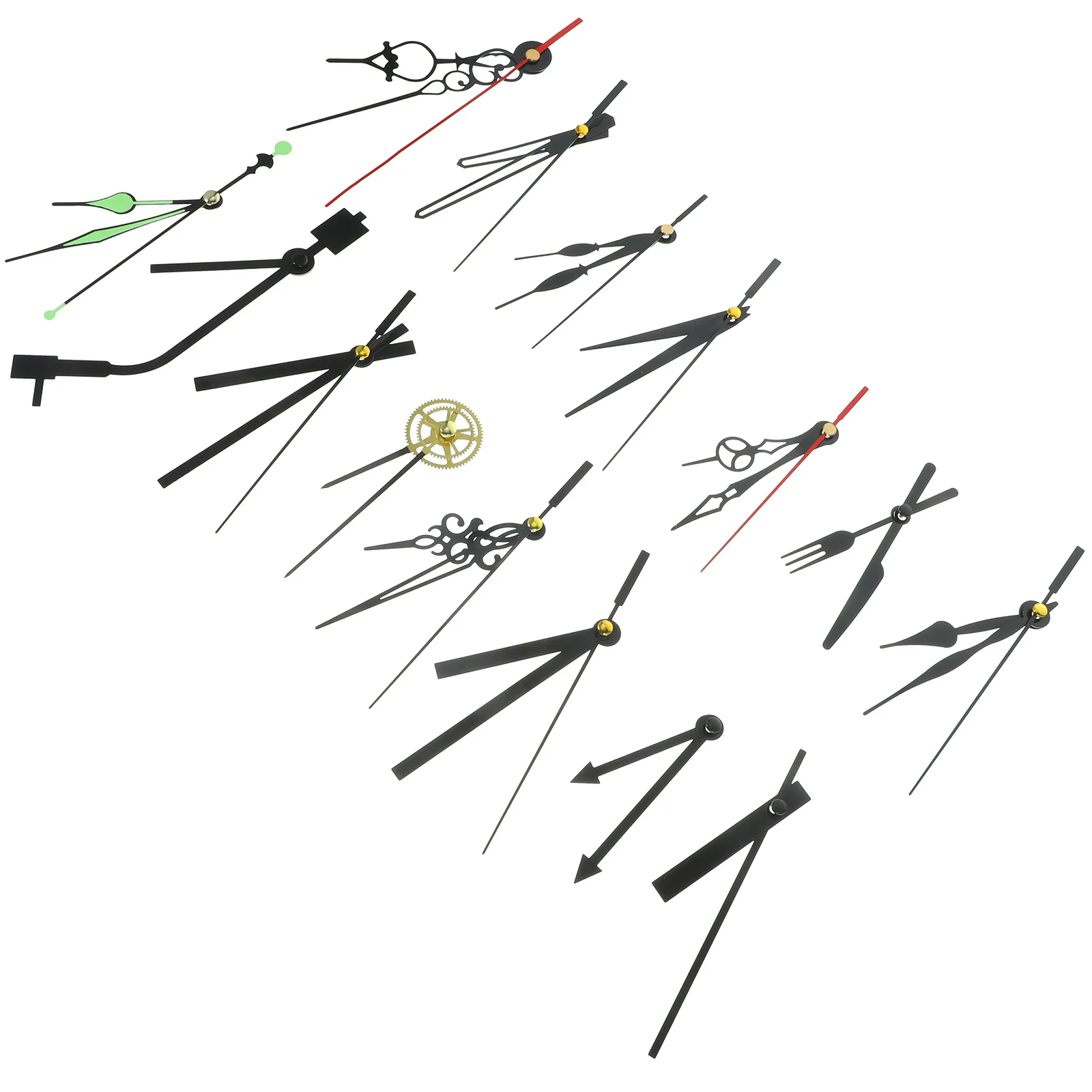 

15 set Replacement Plastic Wall Parts For Clock Repair Clock Hands Only Large Mute Hands Kit Accessories Parts