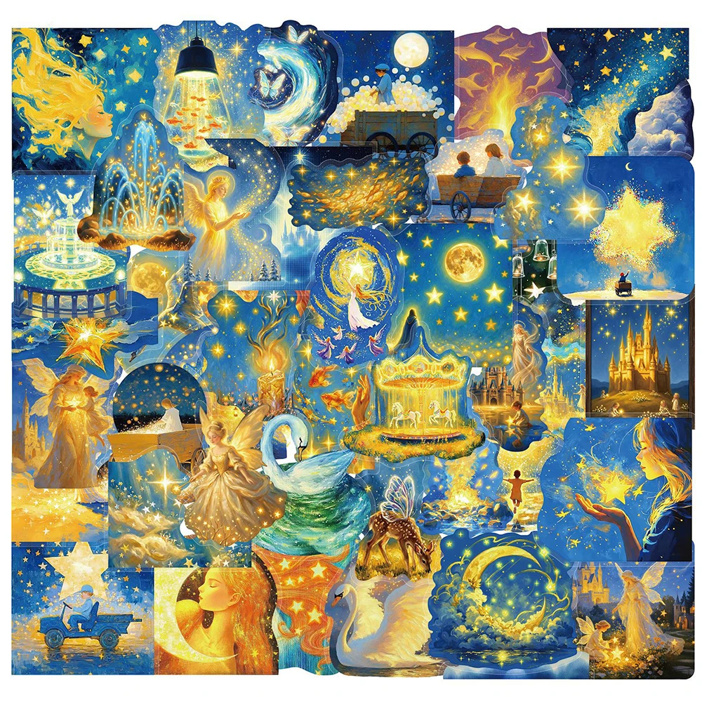 10/30/50pcs Ins Style Fairy Tale Forest Stickers Graffiti Laptop Phone Case Stationery Aesthetic Vintage Decoration Kawaii Decal