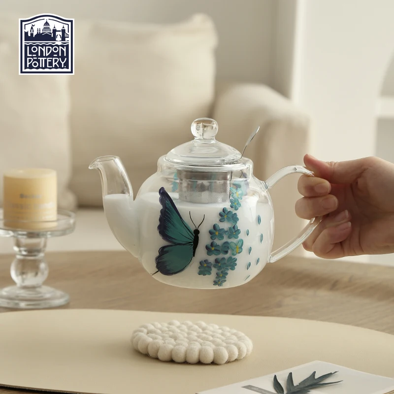 

Лондонская керамика, 700 мл, стеклянный чайник матча, чайник, тетрара, заварочный чайник, чайник, кофеварка для подруги с ситечком
