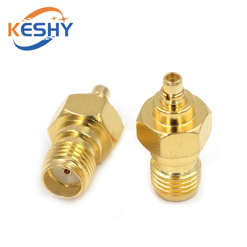SMA to MMCX Coaxial Adapter Kit Pure Brass Male/Female Coax Connector Kits RF Coax Antenna Adapter