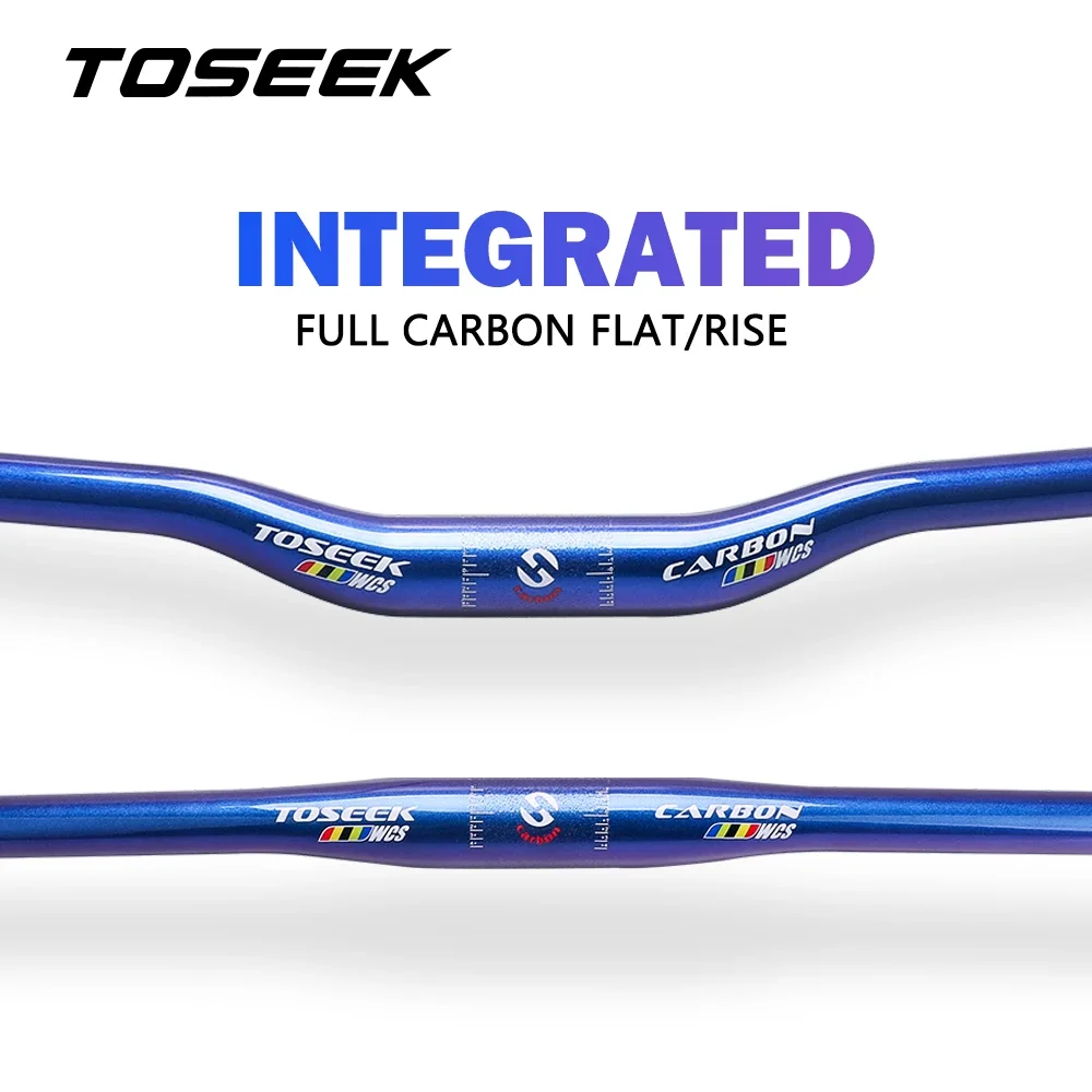 

TOSEEK-WCS MTB Carbon Handlebar, Bicycle Handlebar, Dazzle Blue to Purple Handlebars, Mountain Bike Accessories, 31.8*580-760mm