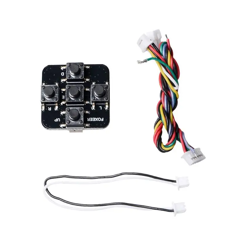 Foxeer FPV Camera Button Control Board with 5 Tactile Buttons Connecting Cables for FPV Pilots Drone Maintenance Parts