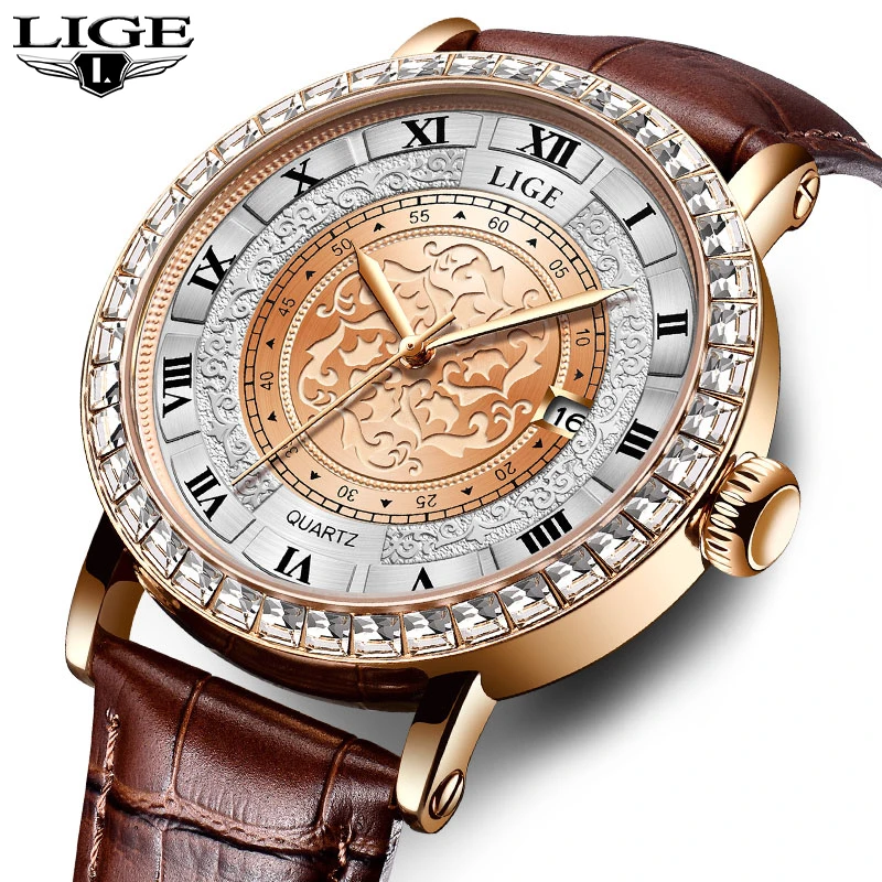 LIGE Luxury Men Quartz Watches Male Wristwatch Unisex Watch Waterproof Date Watch for Women Ladies Dress Wrist Watch Reloj Mujer