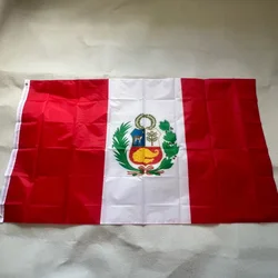 Peru Flag 90x150cm hanging high quality 3x5 ft polyester trim flag banner decoration