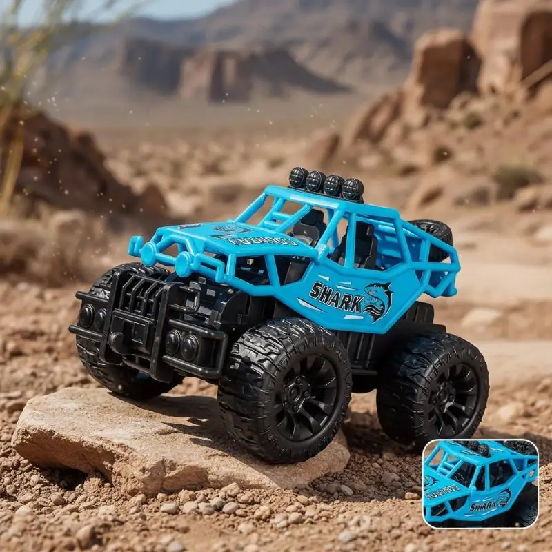 Kids Inertia Monster Truck Toy Friction Powered Off Road Vehicle Plastic Car For Boys Gift