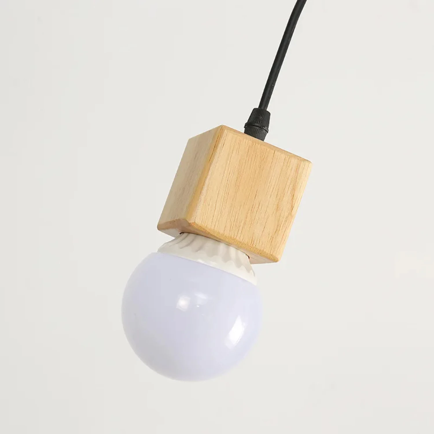 New Nordic Pendant Light restaurant Hanging lamp personality creative clothing store retro solid wood  small chandelier