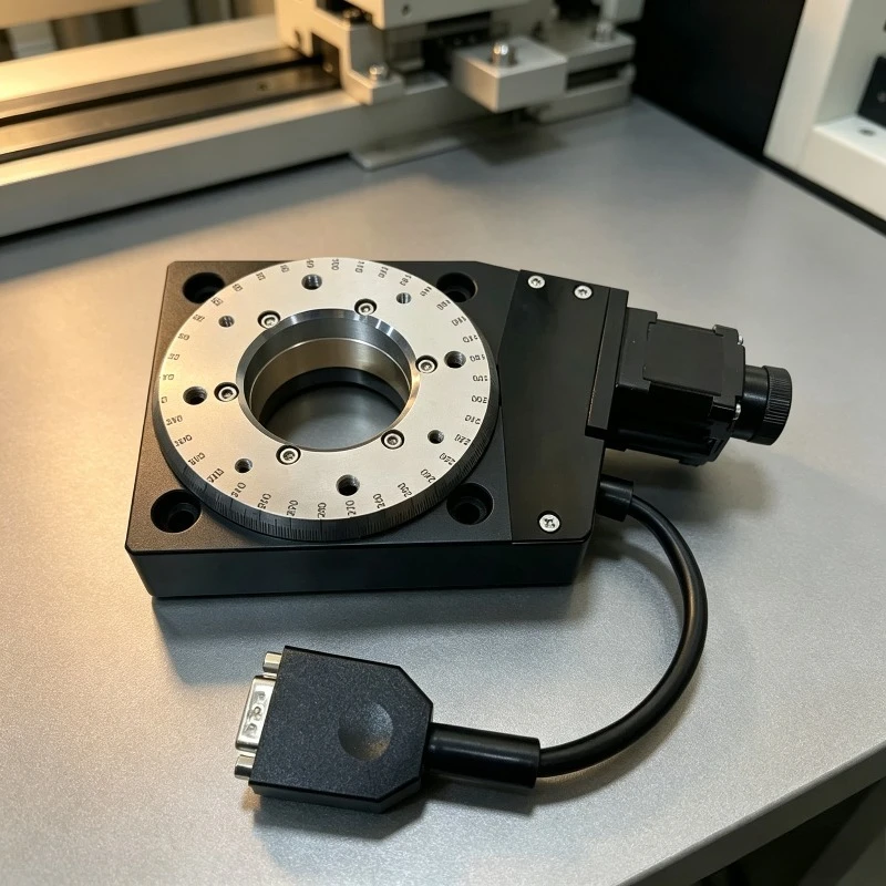 High Precision Motorized Hollow Rotary Displacement Stage 360 Degree