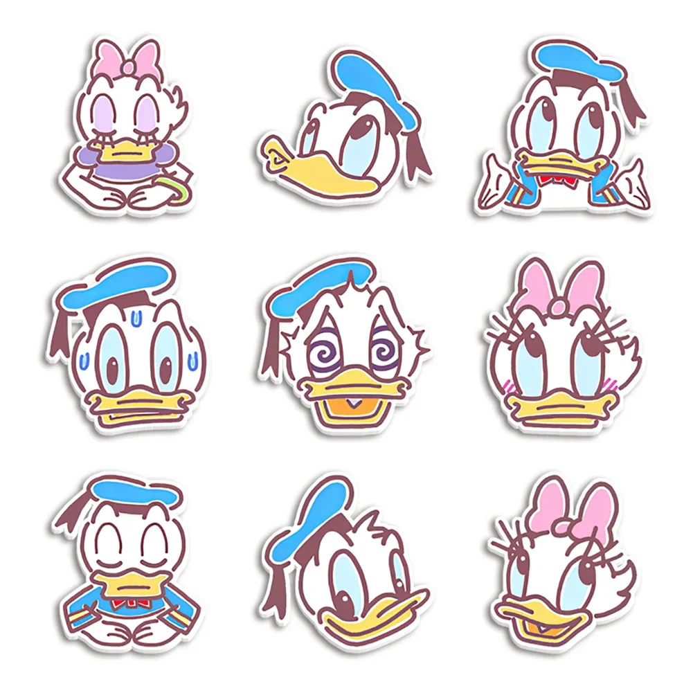 Minis Disney Cartoon Donald Ente Design 10 teile/los Harz planar klar Acryl Glitter Acryl für DIY Geschenk Handwerk Zubehör