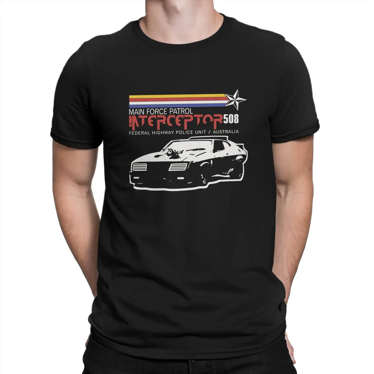 Mad Max Movie Interceptor 508 T Shirt Goth Men Tees Summer Clothing Polyester O-Neck TShirt