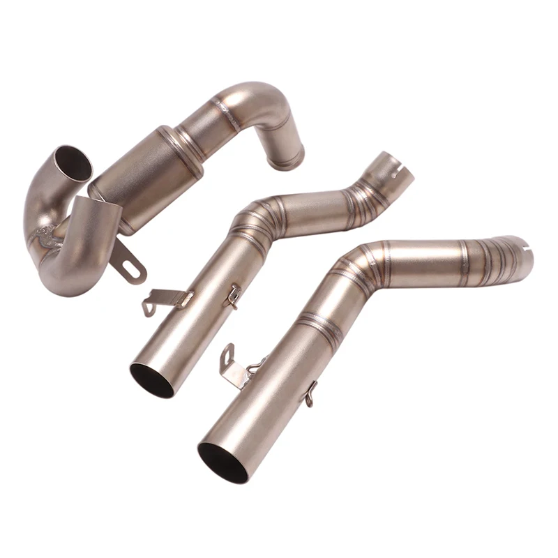 Slip On  Motorcycle Mid Connect Tube Middle  Link Pipe Stainless Steel   Modified For  DUKE 125 200 250 390 2017-2020