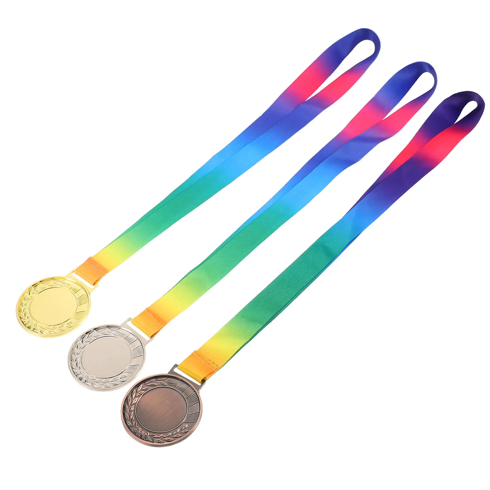 

3Pcs Medal Set Strong Metal Children Winner Prize for School Sports Day Competition Award Trophy Motivational