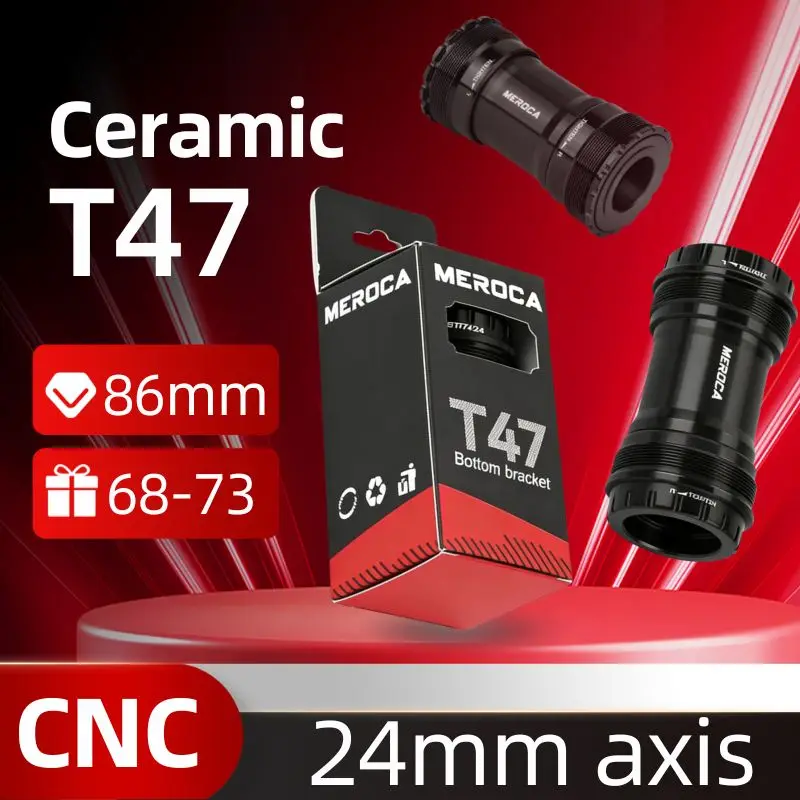 

Ceramic T47 Bottom Bracket BSA Threaded 68mm 86.5 Sealed BB Road MTB Mountain Bike for 24mm Cranksets