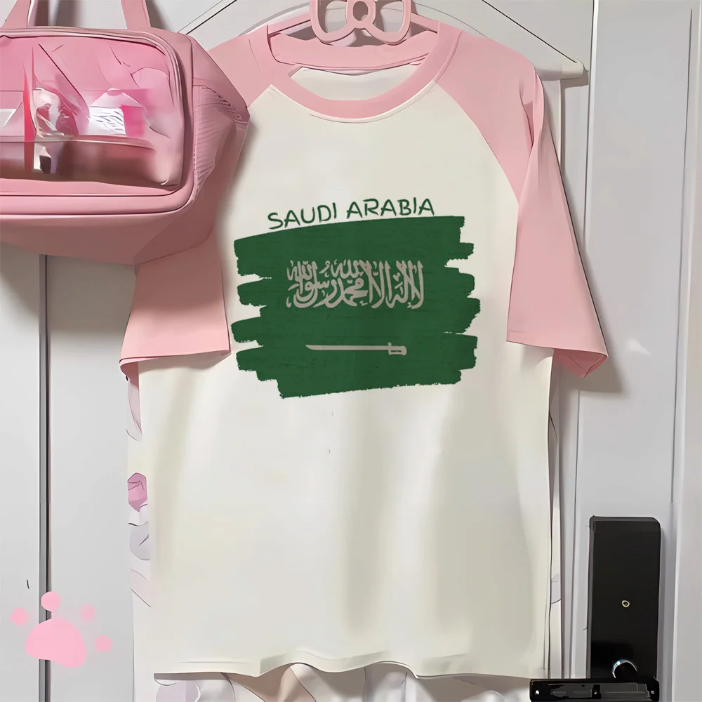 Kingdom of Saudi Arabia t shirt female harajuku  women Comfortable hip hop shirt anime 2000s Punk kawaii Colorful