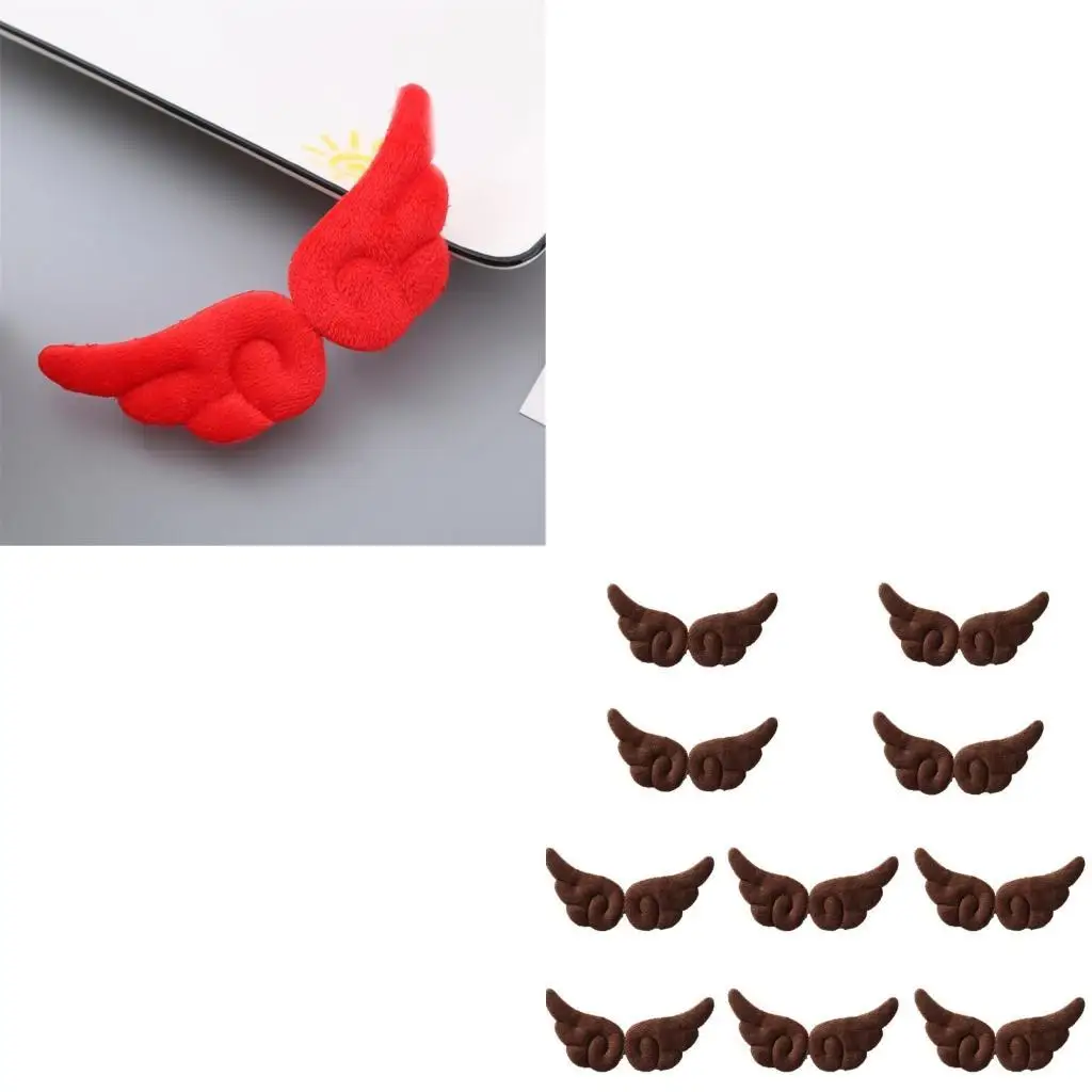 

652F 10Pairs Fashionable Black Hair Clip with Angel Wing Hairpin Kids and Women