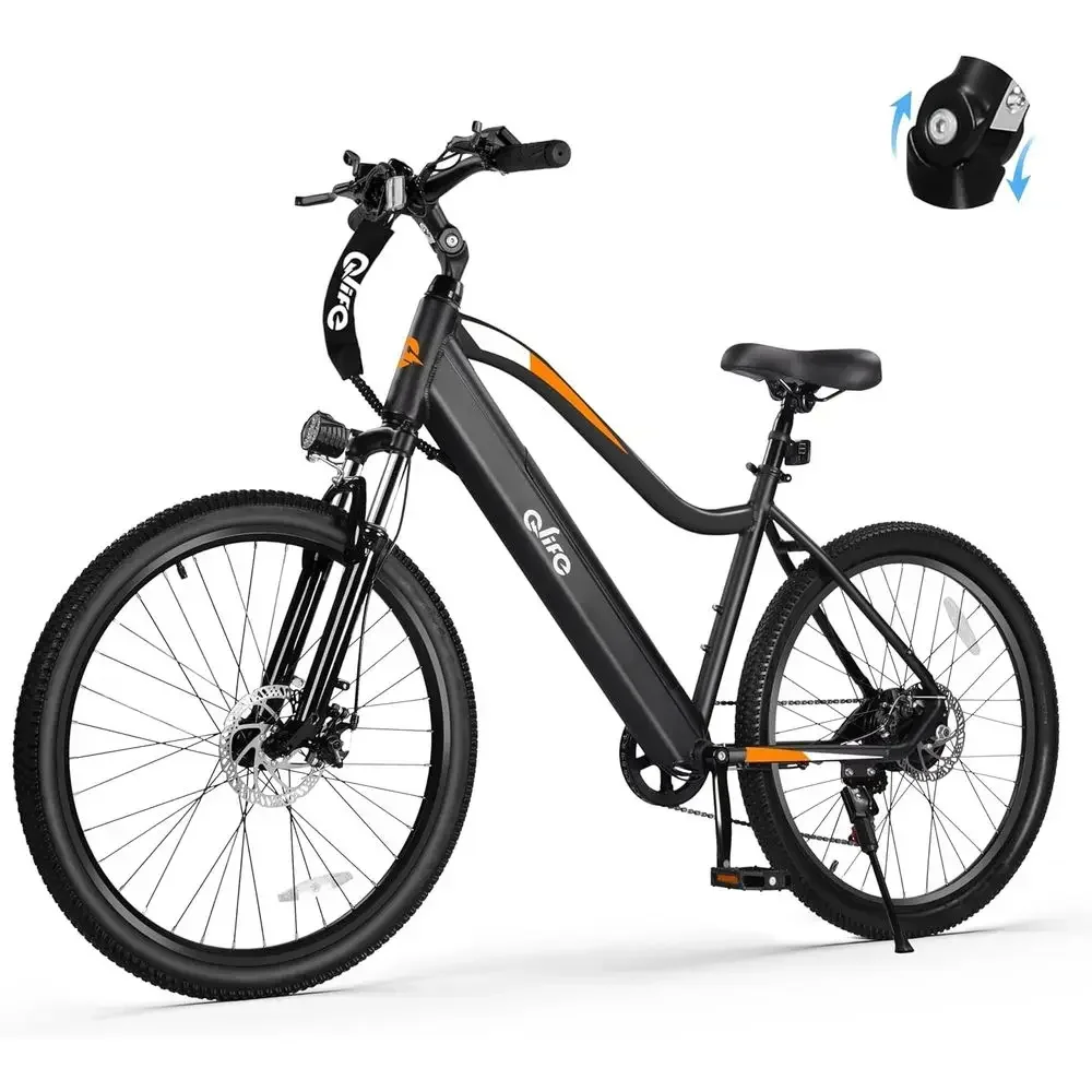 

26 Adult Electric Bike, 25MPH 2.1 Tires, 40-Mile Range, Removable Battery, 1200W/750W Motor