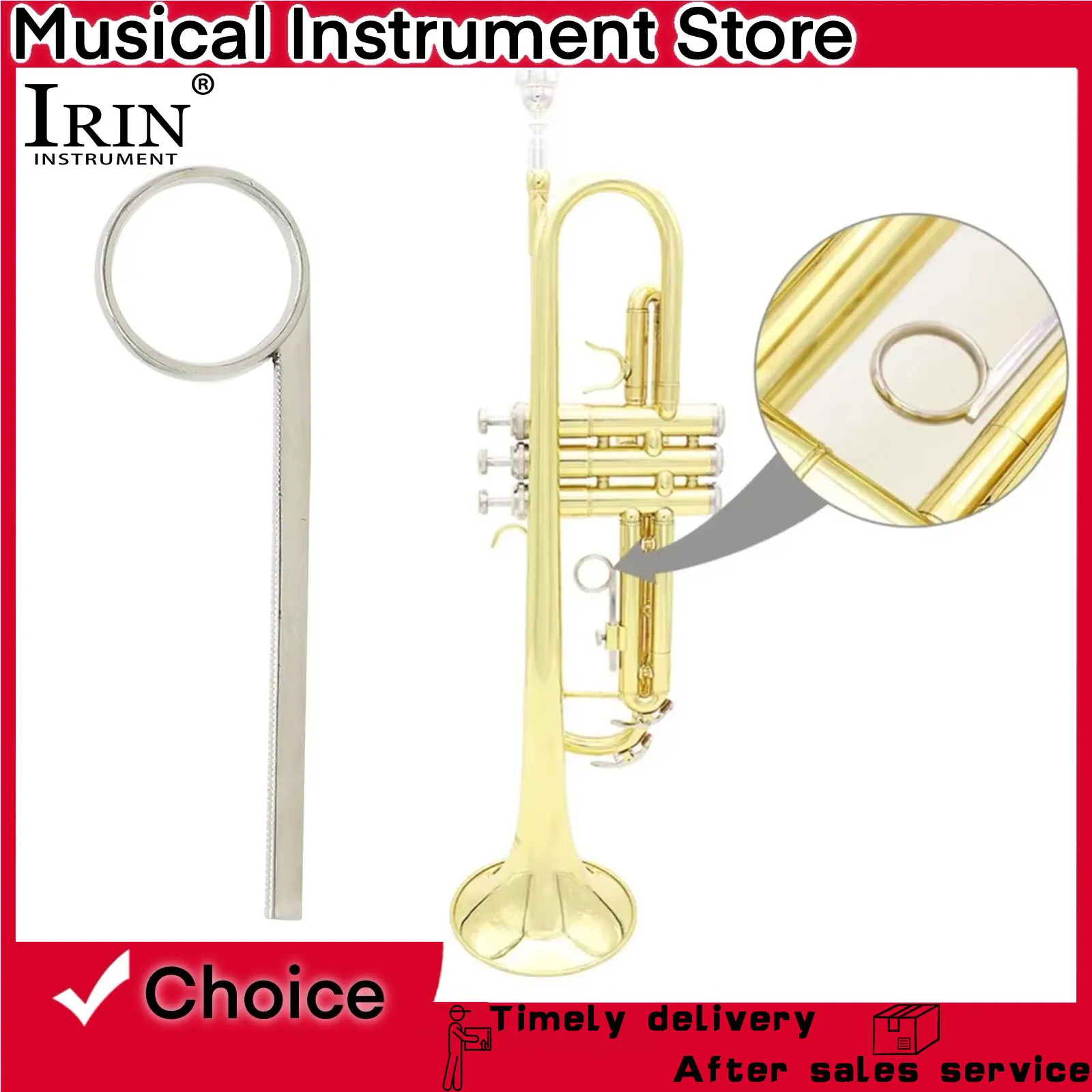 

95 мм труба ручное тяговое кольцо никелированная металлическая труба третий клапан раздвижной палец тянущее кольцо труба корнет запасная часть