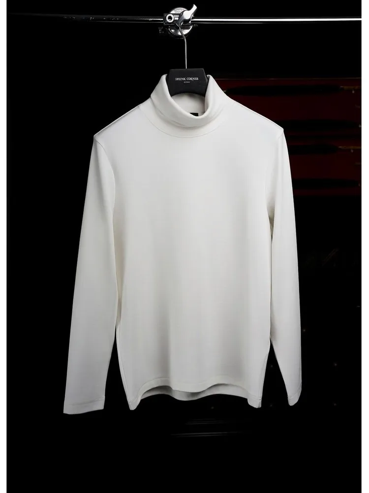 

Men's Slim Fit High Collar Long Sve T-irt mat Sle Comfortable Skin-Friendly Clean Version Base irt Faionabl...