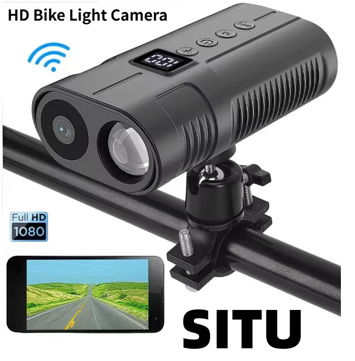 

New 1080P Riding Sports Camera Headlight Recorder Strong Light Flashlight Camera Equipment Recorder 10 Hours Power Bank Function