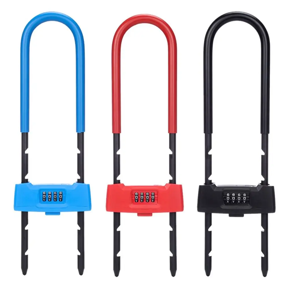 

Adjustable Shackle Combination Lock Heavy Duty Long Shackle Security Padlock Anti-Theft U-Shape U-Shape Security Lock Fence
