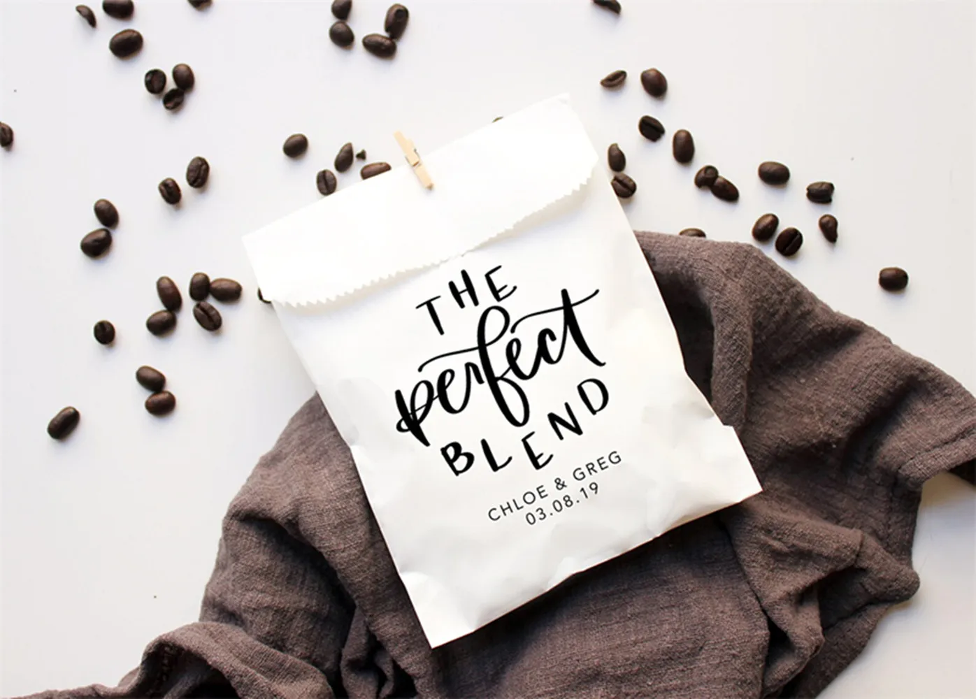 

50 The Perfect Blend Personalized Coffee Bags Wedding Favor Bags Personalized Tea Favor Bags Personalized Wedding Favor Bags