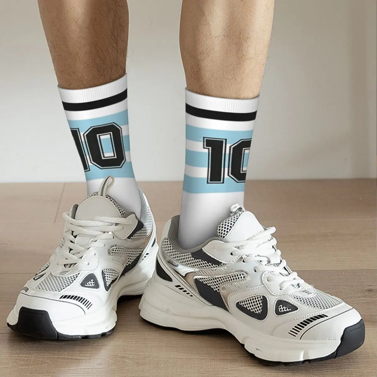 D10S - Argentina 86 Socks08 calzini Harajuku calze assorbenti per il sudore calze lunghe per tutte le stagioni accessori regalo di compleanno Unisex