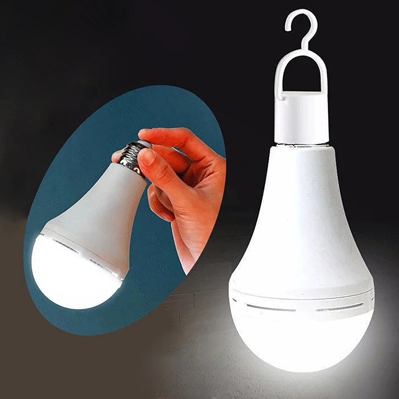 

1Pc Outdoor Camping LED Rechargeable Emergency Light Operated White Light Warm Light Bulb Battery Light Home Lights Up Light