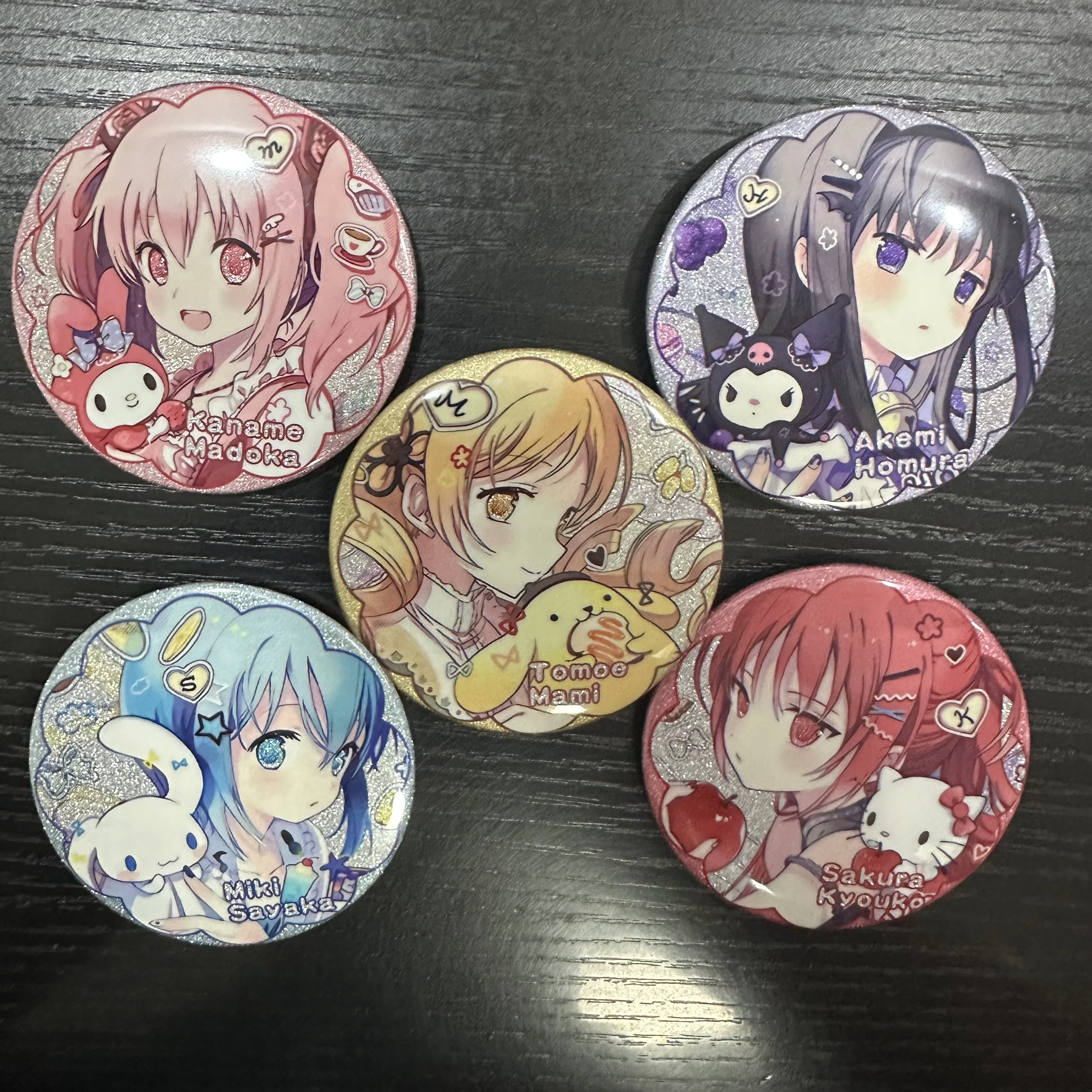 Anime Puella Magi Madoka Magica Figure Akemi Homura Kaname Madoka Cosplay Cute Metal Badge Kawaii Bag Pins Fans Christmas Gifts