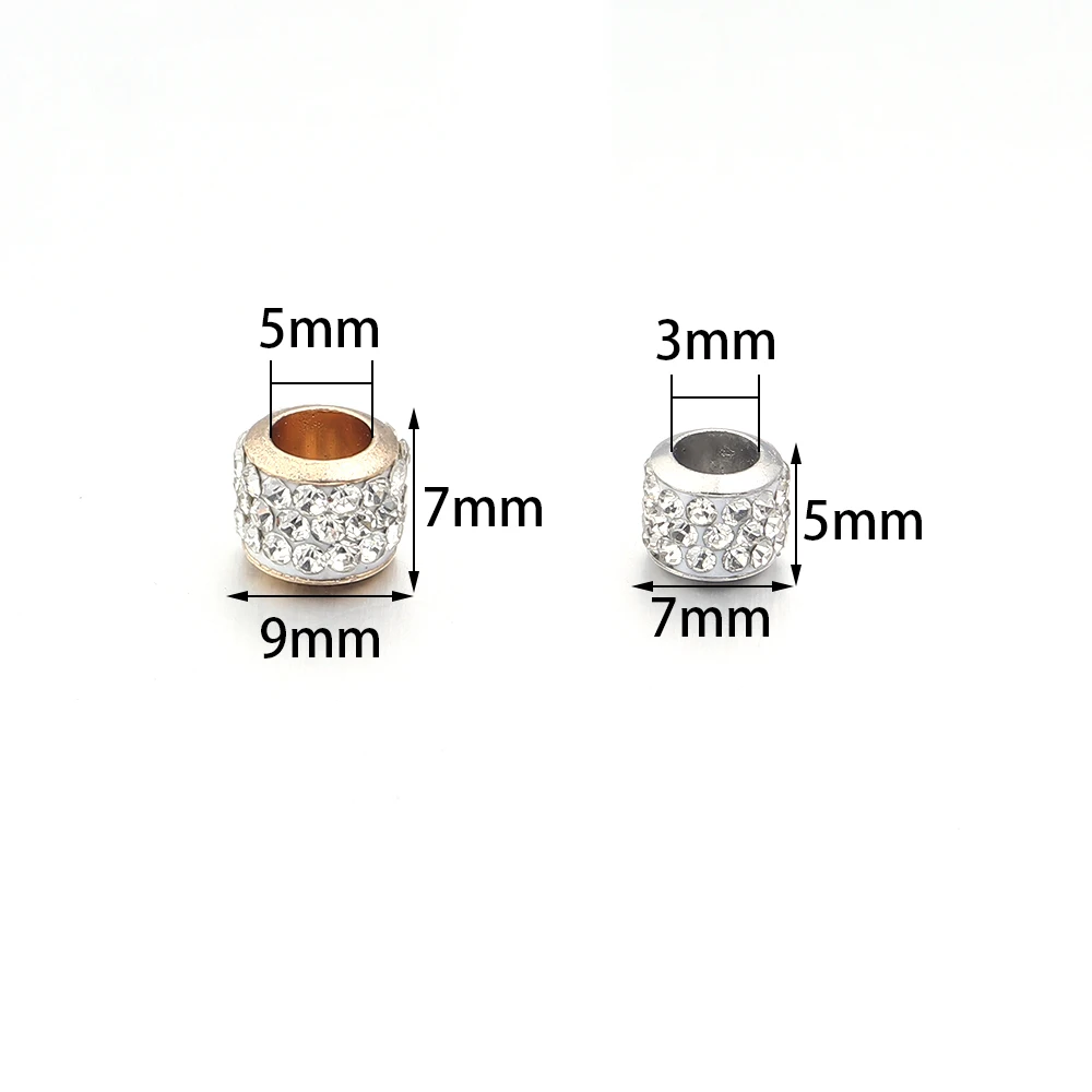 20pcs/lot Rhinestone Crystal Shambhala Beads Alloy Big Hole Round Loose Spacer Beads For DIY Jewelry Making Bracelet Necklace