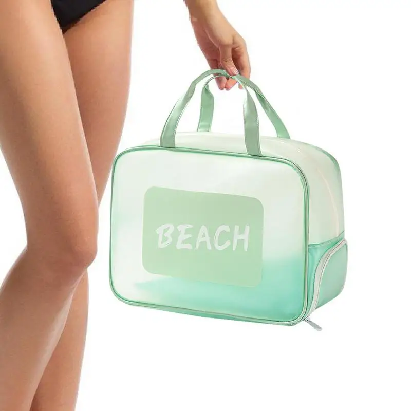 Beach Bag Tote Pool Tote Large Capacity Organizer Travel Handbag With Wet And Dry Separation Design For Beach Sports Swimming