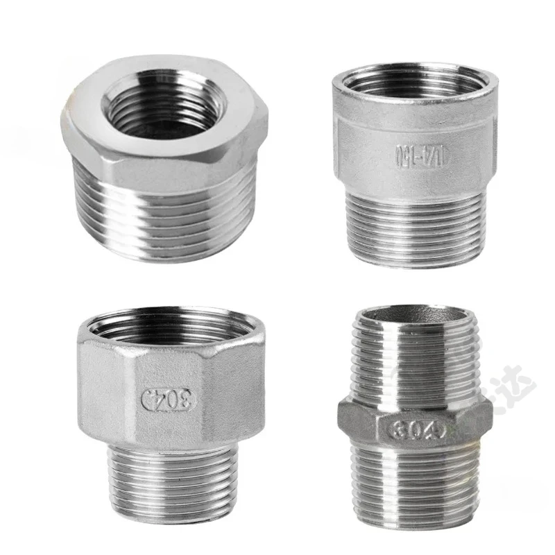 Plumbing Connection 1/8" 1/4" 1/2" SS304 Stainless Steel Male Female Thread Fitting Equal Reducer British Water Pipe Adapter