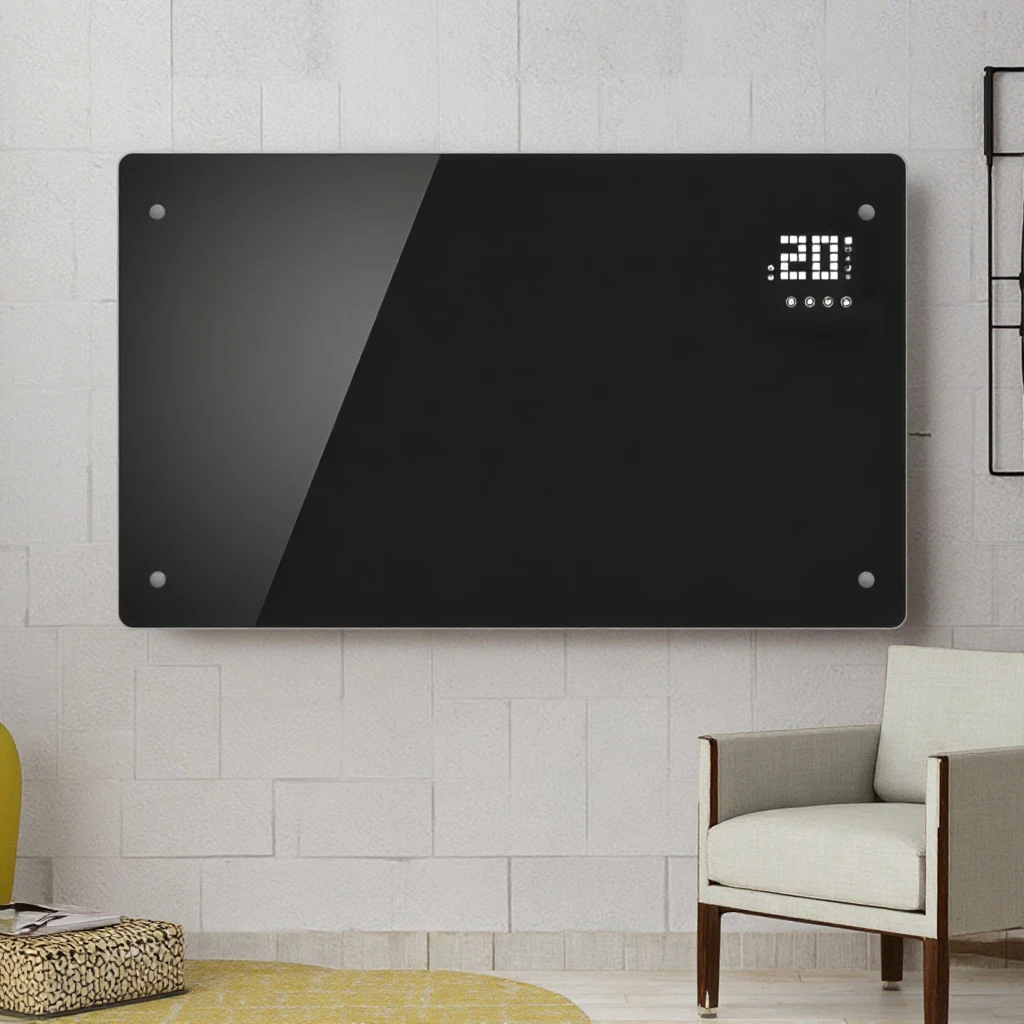 

1000W/1500W/2000W/2500W Glass Wall Mounted Electric Panel Heater Air Heating Convection Convector Heater for Home Room