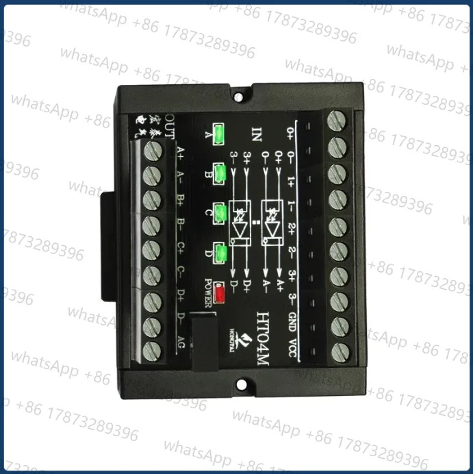 4 Channels Single-ended / Differential Converter 10MHz HTL TTL Collector Pulse Signal To RS422 PNP/NPN For PLC To Drive Servo