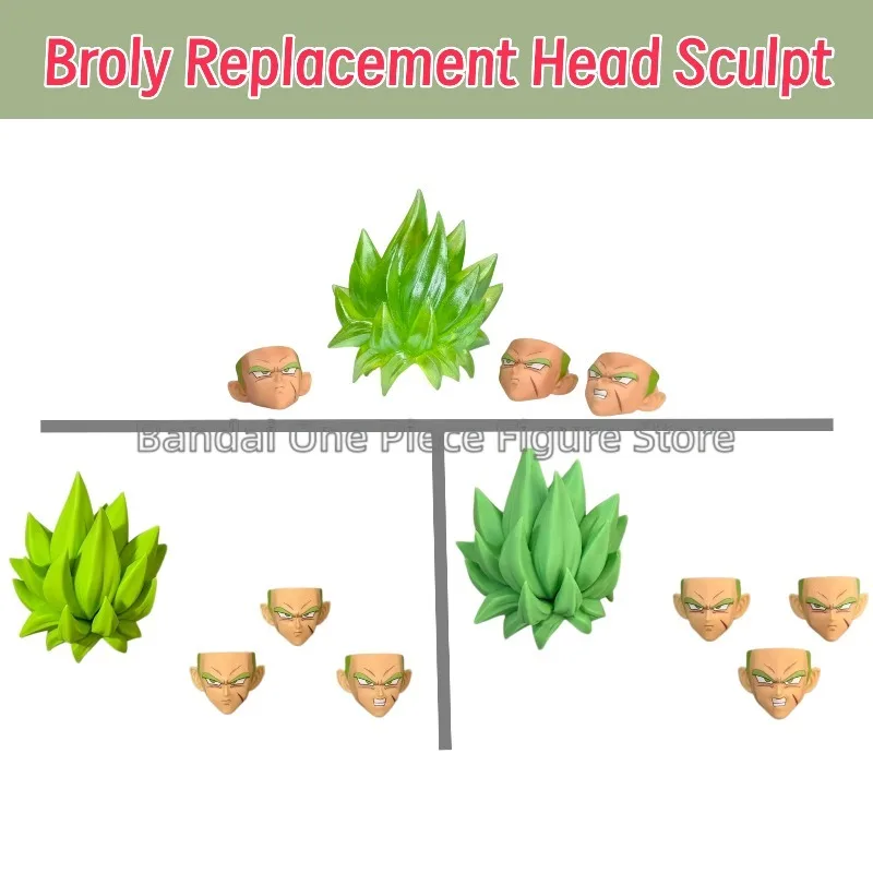 Full‑Power , Controlled Full‑Power Broly Replacement Head Sculpt Dragon Ball Super SHF Anime Action Figure In Stock
