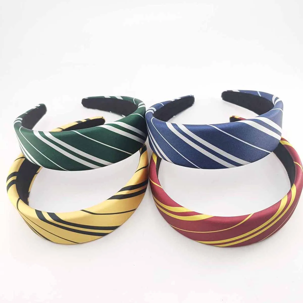 1/4 PCS Magic College Wizard Slytherin Costume Cosplay Style Vintage Hair Hoop Striped Girls Silk Headband Accessories