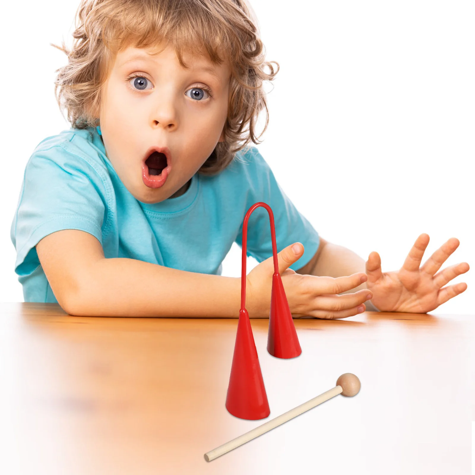 Two Tone Steel Agogo Bell Children's Musical Instrument Durable Safe for Classroom Home Use Music Toys Baby Instruments