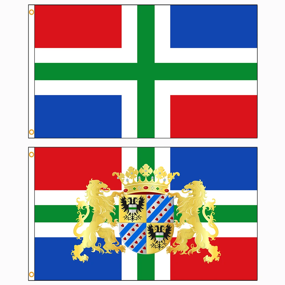 90x150cm Groningen Province of Netherlands Flag Banner Decoration FLAGLAND