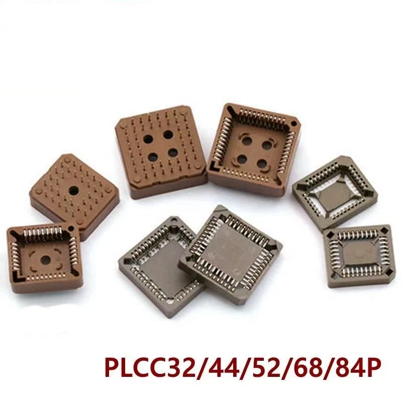 10pcs PLCC28 PLCC32 PLCC44 PLCC52 PLCC68 PLCC84 Pin PLCC SMT DIP type IC Socket Adapter PLCC Converter