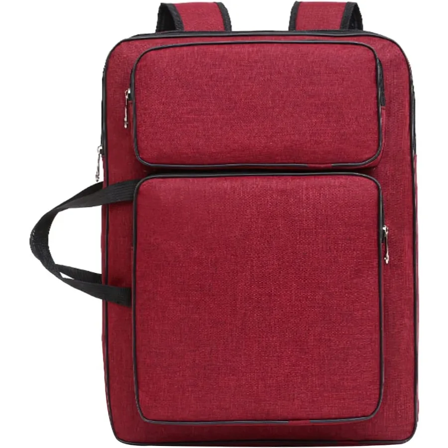 Mochila de transporte de cartera de artista 8K para almacenamiento de arte versátil: mochila de tablero de dibujo ajustable impermeable con capacidad grande