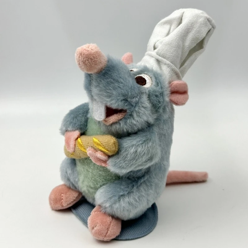 Cartoon Ratatouille Chef Cute Mouse Remy Magnetic Shoulder Plush Toy Kawaii Plush Stuff Toy Christmas Gifts for Boys and Girls