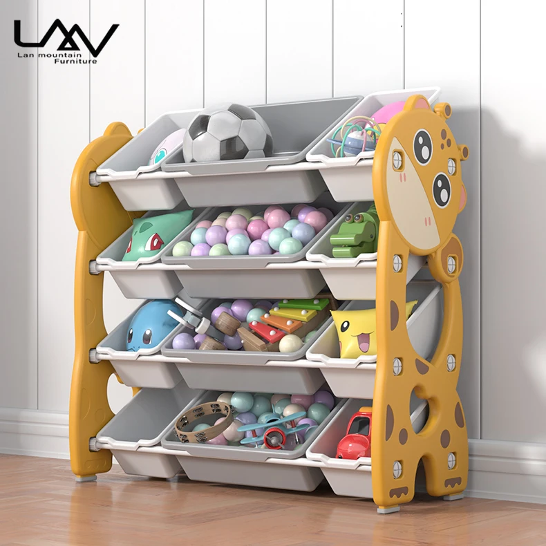 Wholesale Children Cabinet Toys Plastic Cartoon Multi-layer Detachable Child Toy Storage Cabinet