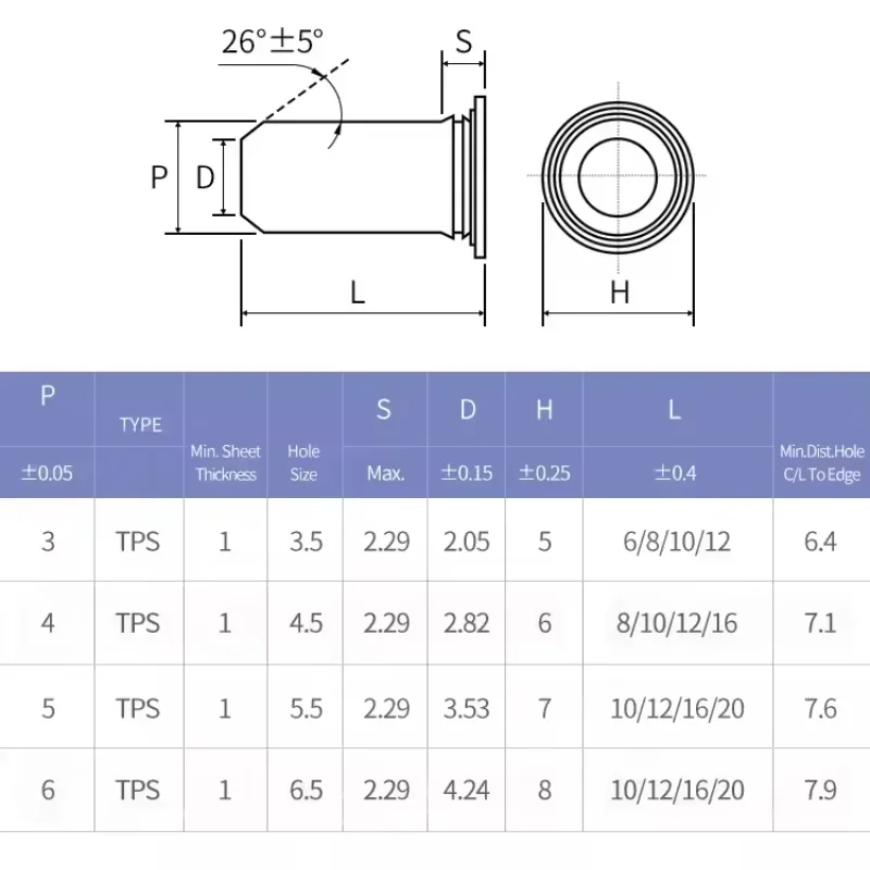 M3 M4 M5 M6 304 Edelstahl-Nietpositionierungsleitstift, Nietstift, zylindrische Flachkopfstifte, Positionierstifte – Detail 1