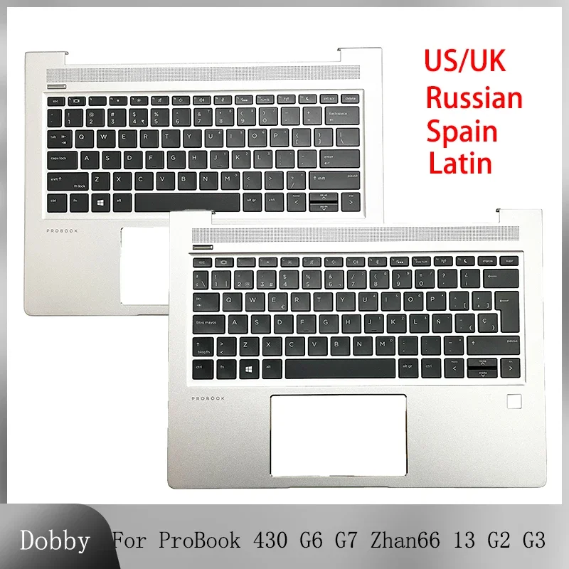 

Original New US Latin Spain Keyboard for HP ProBook 430 G6 G7 zhan66 13 G2 G3 Laptop Palmrest Upper Cover Top Case L44548-001