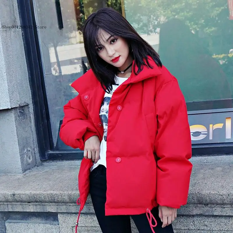 Winter Short Hooded Loose Down Cotton Jacket Bread Jacket for Women