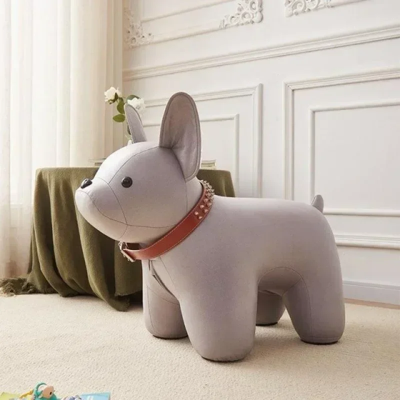 Cartoon Wood Ottoman Stool Animal Stool Changing Shoe Stool Animal Footstool for Living Rooms Bedroom Home Decor Stools
