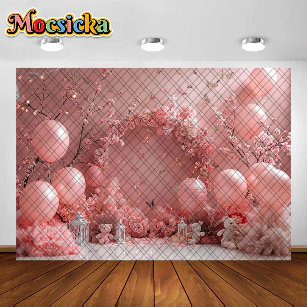 Mocsicka التصوير خلفية الوليد حفلة عيد ميلاد الديكور خلفية كعكة سحق استحمام الطفل صورة استوديو الدعامة راية