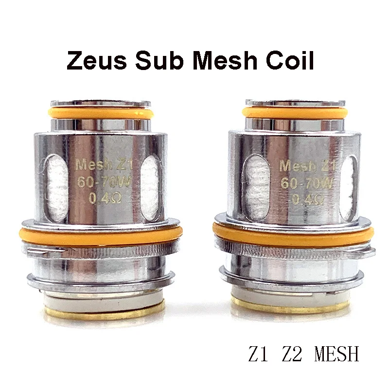 Vmiss 10pcs Zeus Sub Ohm Tank Coil Mesh Coil Z1 0.4ohm Z2 0.2ohm Replacement Head for Zeus Sub Ohm Tank Atomizer