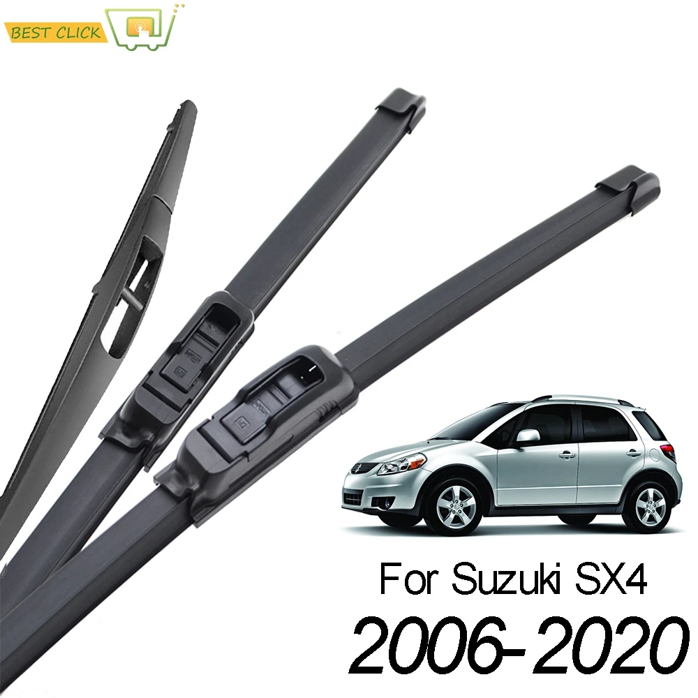 Car Windscreen Wiper Blades For Suzuki SX4 /SX4 S-Cross Front Rear Window 2006 2007 2008 2009 2010 2011 2012 2013 2014 2015