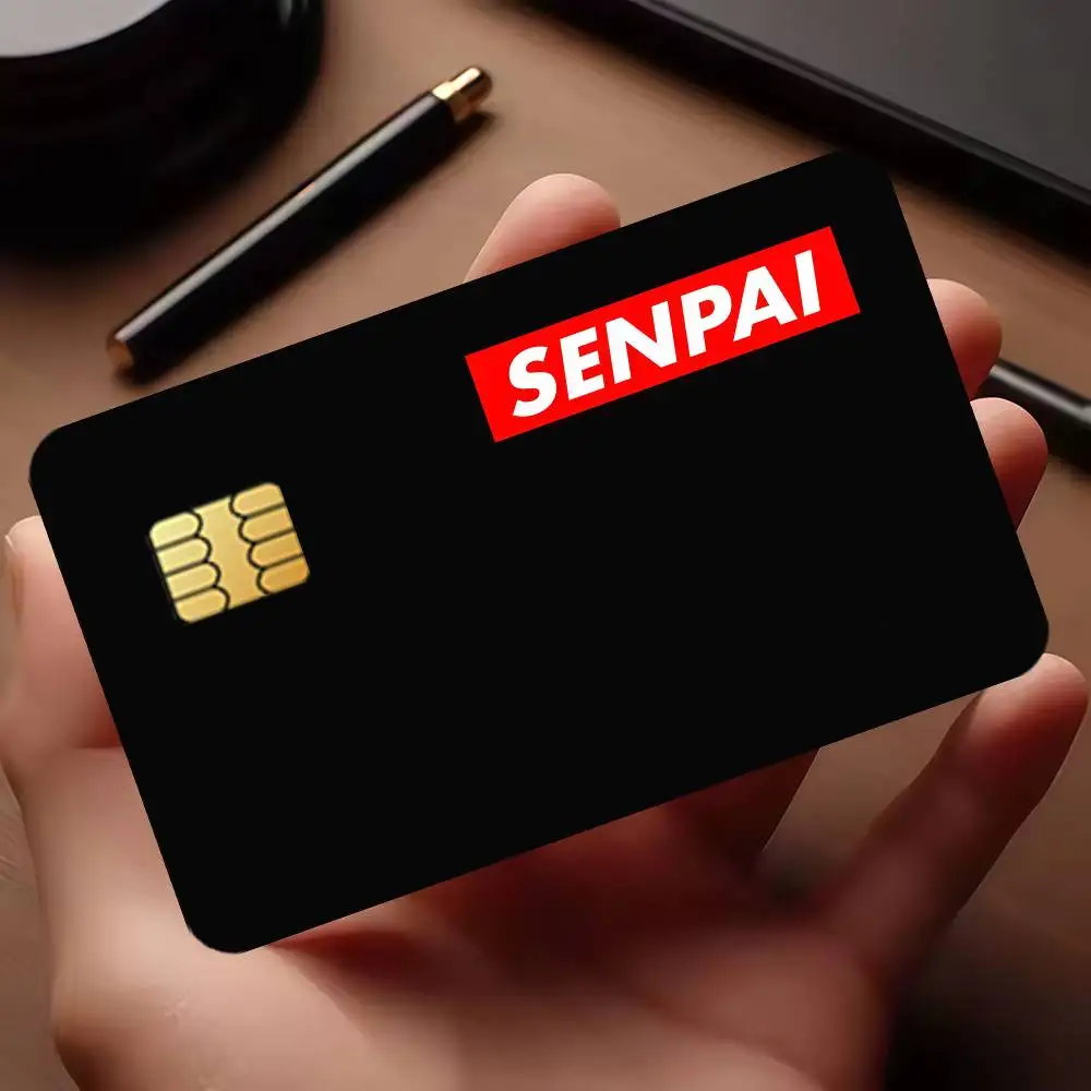 SENPAI Credit Card Skin Stickers For Bank Card Bus Metro Cards Waterproof Anti-Scratch Gift 4PCS