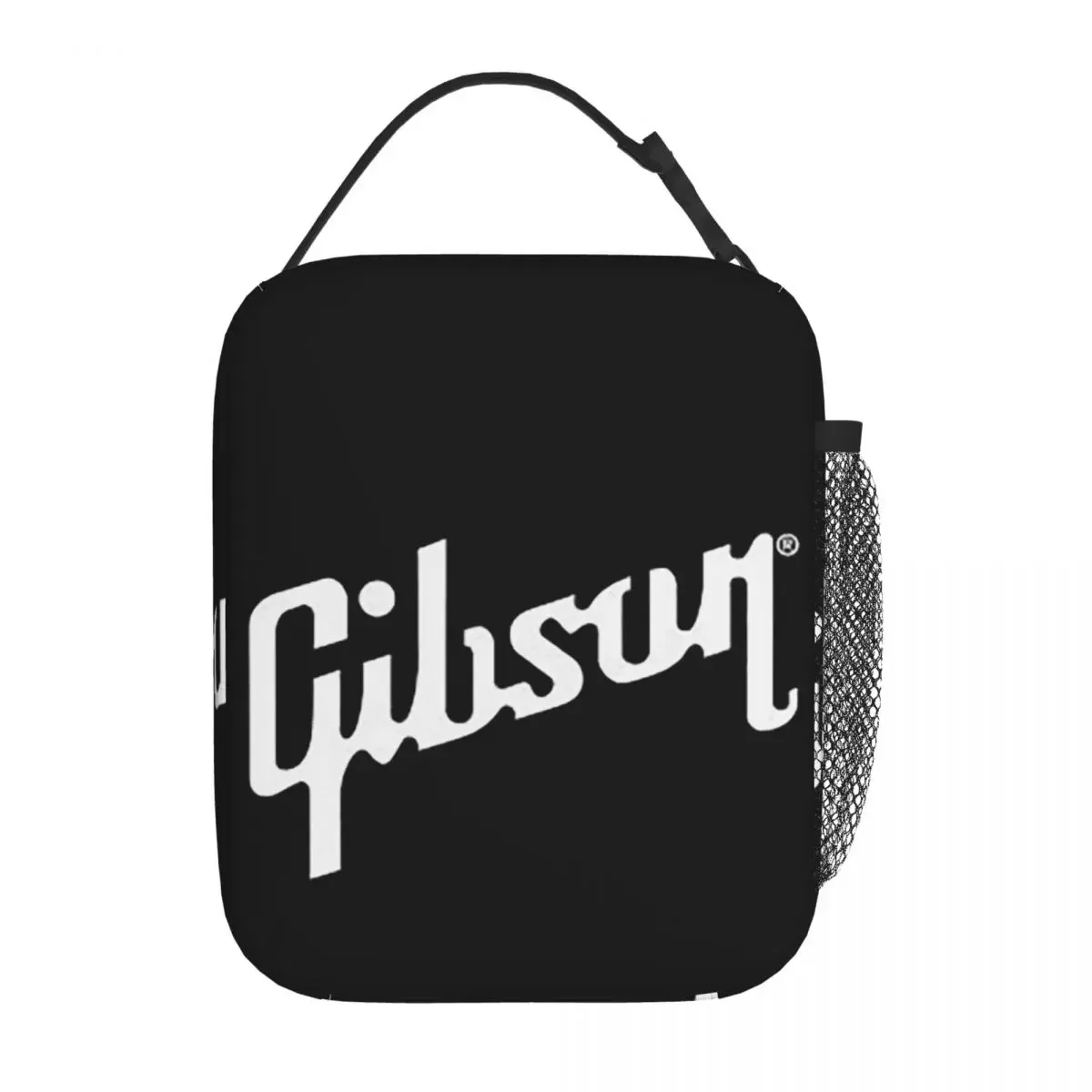 Guitar Gibson Logo Insulated Lunch Bag for Women Children Portable Food Boxes Thermal Lunch Box Tote