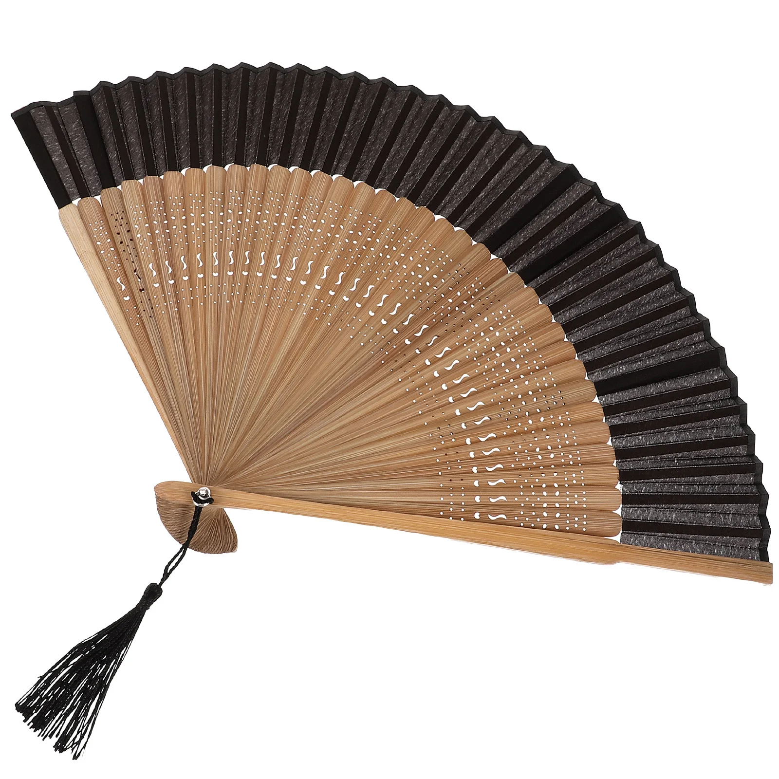 

Hohopeti Folding Bamboo Fan Chinese Style Cloth for Women Vintage Decorative Fan for Dance Performance Prop Home Decoration